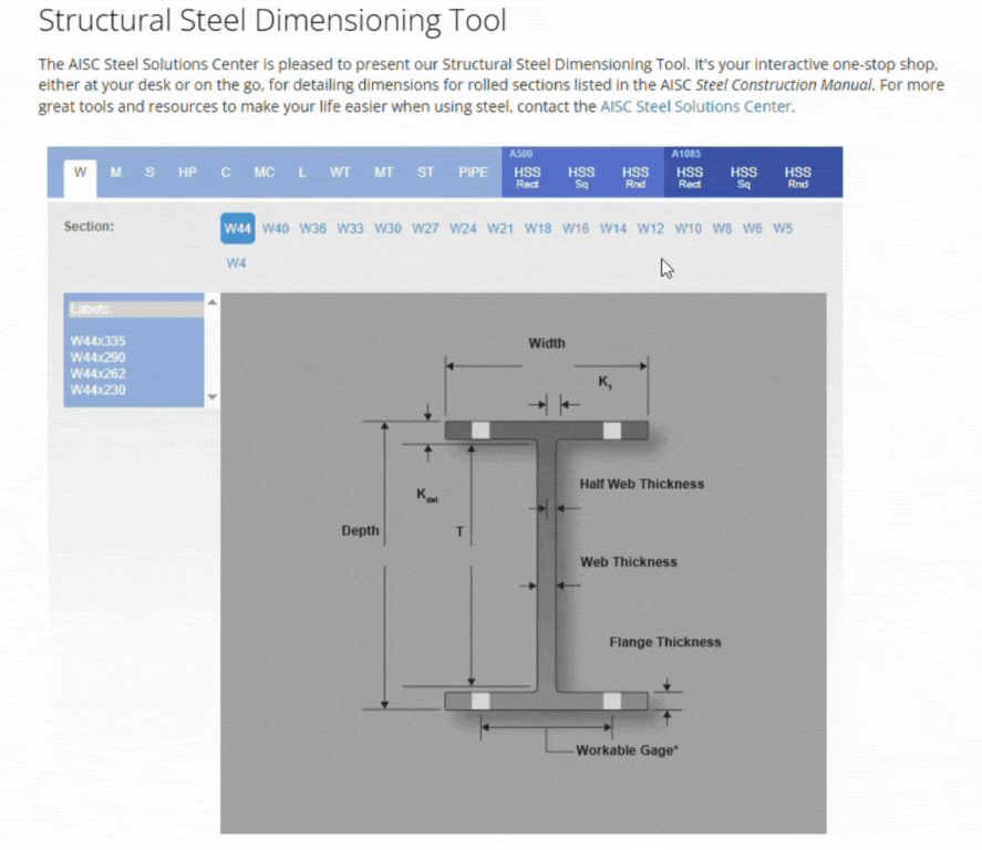 Dimensioning Tool